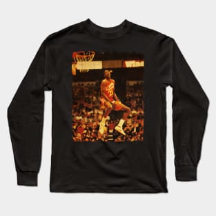 Dominique Wilkins - Vintage Design Of Basketball Long Sleeve T-Shirt